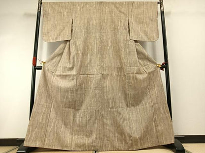 平和屋着物●本場結城紬　重要無形文化財　100亀甲　杢目文様　正絹　逸品　未使用　AABI1874fy