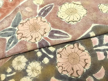 平和屋着物●豪華振袖　辻が花　金彩　正絹　逸品　AABI1876fy