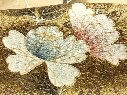平和屋着物●訪問着　枝花文　金銀彩　正絹　逸品　AABI1877fy