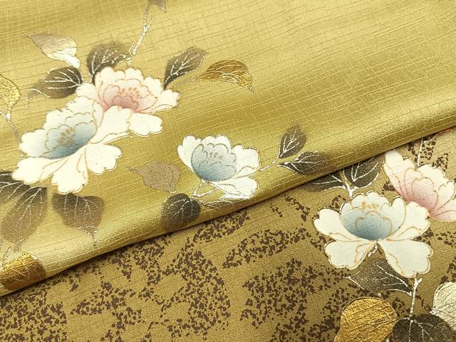 平和屋着物●訪問着　枝花文　金銀彩　正絹　逸品　AABI1877fy