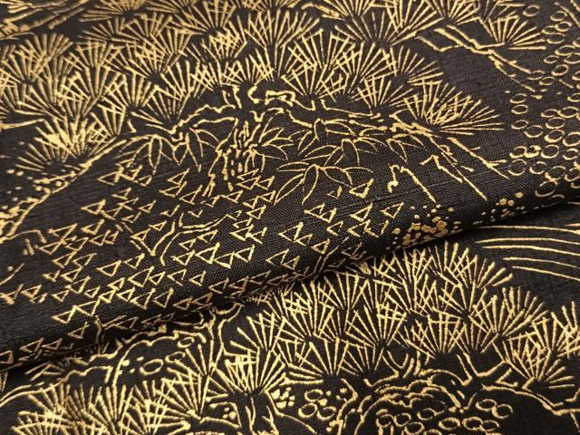 平和屋着物●訪問着　紬地　松竹梅　金彩　正絹　逸品　AABI1884fy