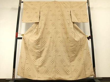 平和屋着物●上質な紬　舞蝶文　正絹　逸品　AABI1888fy