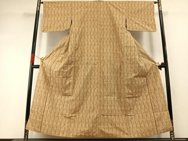 平和屋着物●上質な紬　変わり縞　正絹　逸品　AABI1889fy
