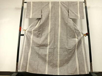 平和屋着物●結城紬　100亀甲　立涌間道　正絹　逸品　AABI1891fy