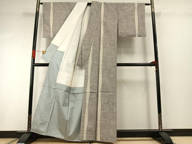 平和屋着物●結城紬　100亀甲　立涌間道　正絹　逸品　AABI1891fy