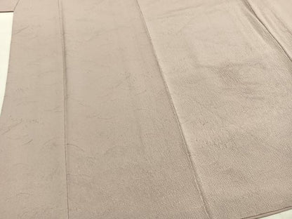 平和屋着物●上質な色無地　芝地紋　薄梅鼠色　正絹　逸品　AABI1892fy
