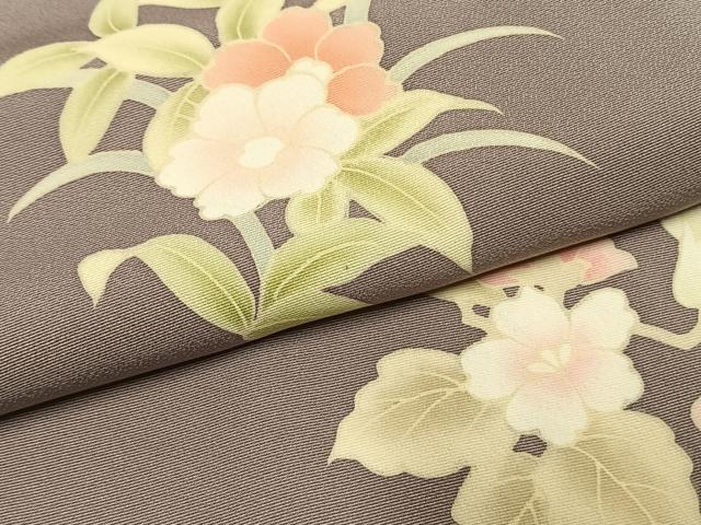 平和屋着物●訪問着　友禅　草花文　正絹　逸品　AABI1894fy