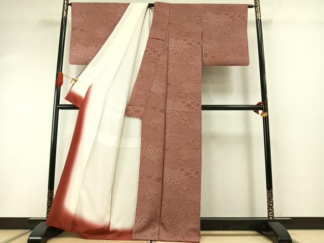 平和屋着物●小紋師　鈴木秋治　江戸小紋　草花文　正絹　逸品　AABI1897fy