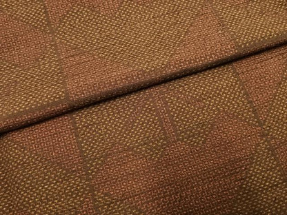 平和屋着物●結城紬　100亀甲　幾何学文様　正絹　逸品　AABI1903fy