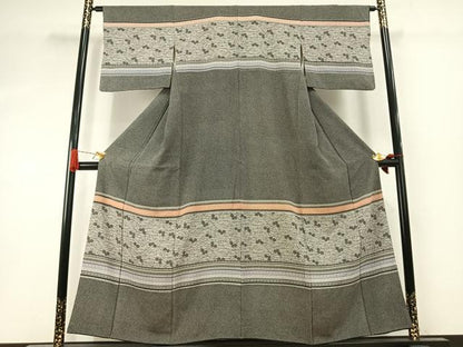 平和屋着物●伝統工芸士 染谷梅治　訪問着　松竹梅　正絹　逸品　AABI1906fy