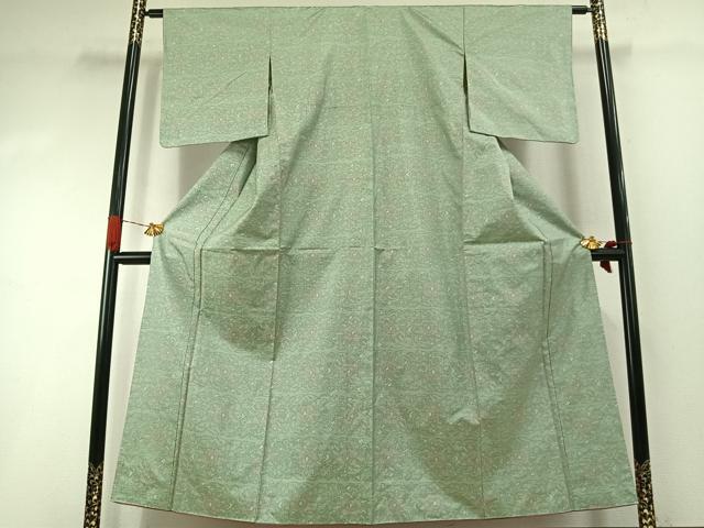 平和屋着物●本場大島紬　一元7マルキ　吉祥花文　正絹　逸品　AABI1907fy