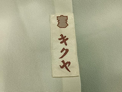 平和屋着物●訪問着　霞文　鬼しぼ縮緬　正絹　逸品　AABI1908fy