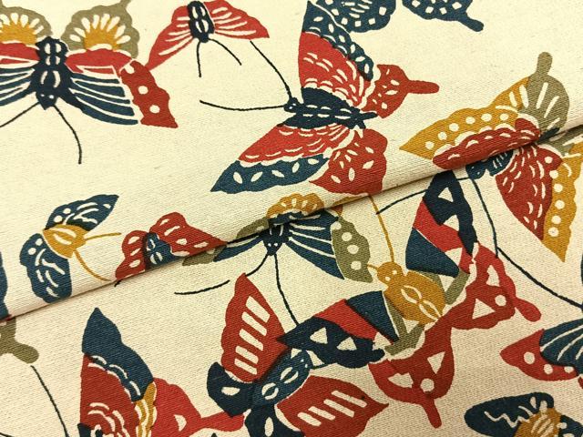 平和屋着物●上質な小紋　型染め　蝶尽くし　正絹　逸品　AABI1909fy