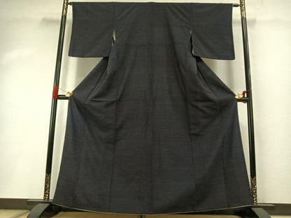 平和屋着物●結城ちぢみ　杢　正絹　逸品　AABI1913fy