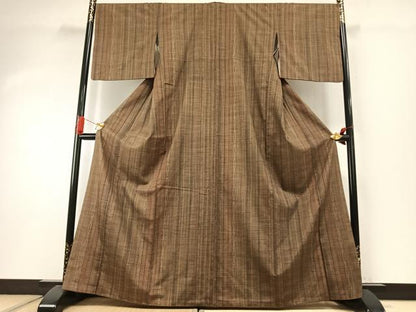 平和屋着物●上質な紬　立涌文　やまと誂製　正絹　逸品　AABI1916fy