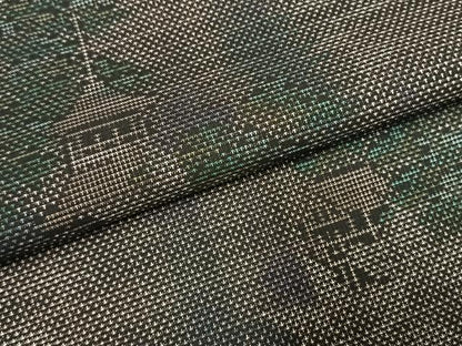 平和屋着物●本場大島紬　カタス7マルキ　風景文　正絹　逸品　AABI1918fy