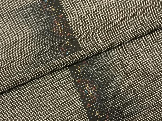 平和屋着物●本場大島紬　カタス7マルキ　色紙文　正絹　逸品　未使用　AABI1920fy