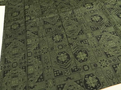 平和屋着物●本場大島紬　一元絣　幾何学花文　正絹　逸品　未使用　AABI1922fy