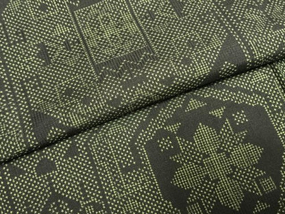平和屋着物●本場大島紬　一元絣　幾何学花文　正絹　逸品　未使用　AABI1922fy