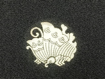 平和屋着物●豪華黒留袖　刺繍　花丸文　金糸　金彩　正絹　逸品　AABI1923fy