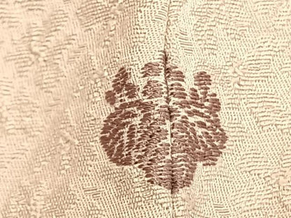 平和屋着物●上質な色無地　花尽くし地紋　洗柿色　正絹　逸品　未使用　AABI1926fy