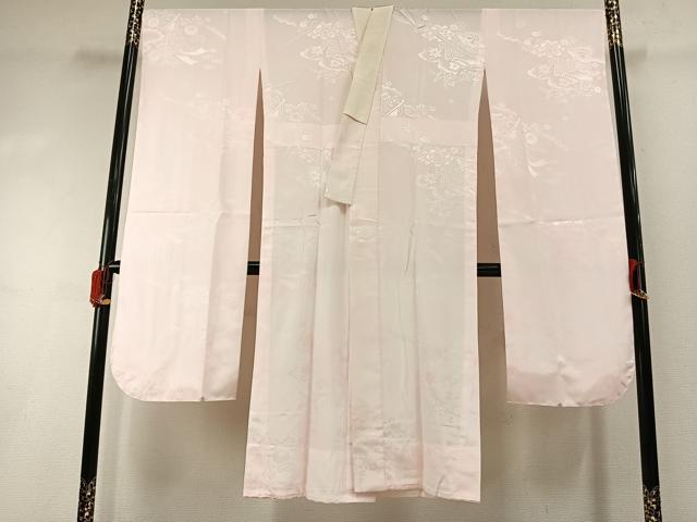 平和屋着物●振袖用長襦袢　無双仕立て　御所車花地紋　暈し染め　正絹　逸品　AABI1928fy