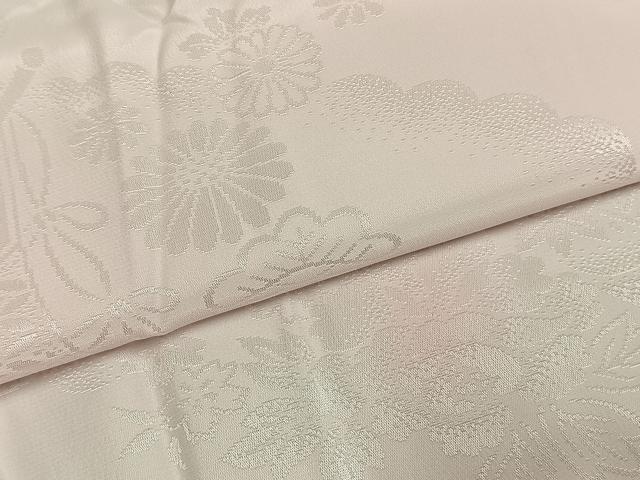 平和屋着物●振袖用長襦袢　無双仕立て　御所車花地紋　暈し染め　正絹　逸品　AABI1928fy