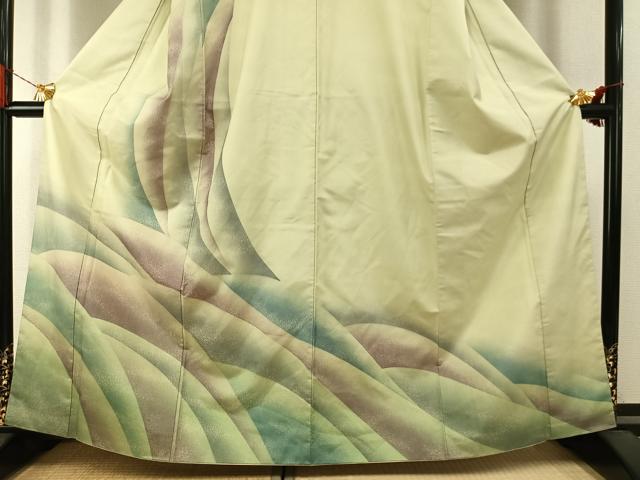 平和屋着物●本場大島紬　染大島　幾何学文様　正絹　逸品　AABI1929fy