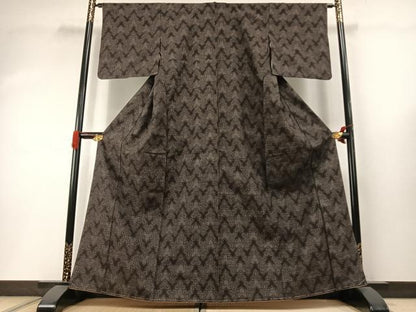 平和屋着物●結城紬　100亀甲　毘沙門亀甲　正絹　逸品　未使用　AABI1932fy