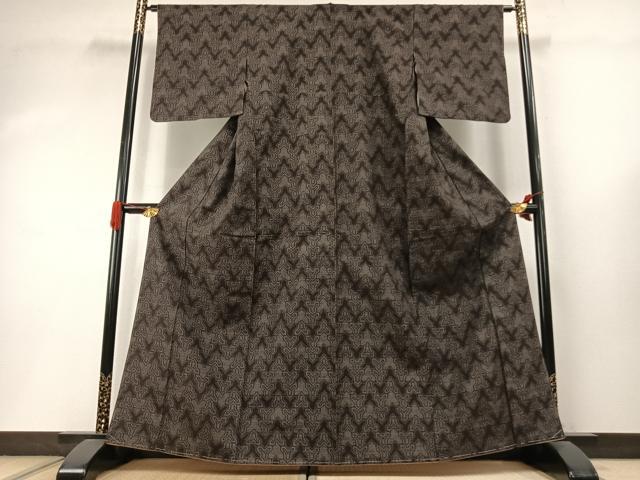 平和屋着物●結城紬　100亀甲　毘沙門亀甲　正絹　逸品　未使用　AABI1932fy