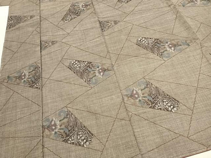 平和屋着物●本場大島紬　カタス9マルキ　切嵌花唐草文　正絹　逸品　未使用　AABI1933fy