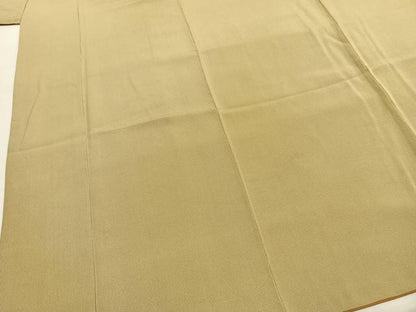 平和屋着物●小紋師　飯島輝也　江戸小紋　万筋　茶色×白色　正絹　逸品　AABI1935fy