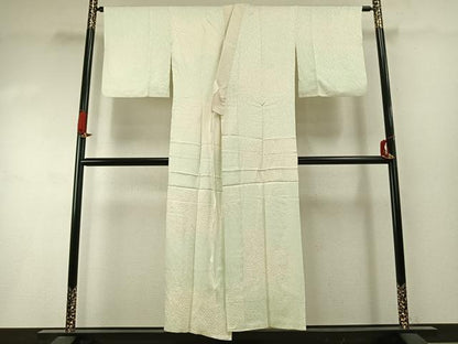 平和屋着物●長襦袢　袷　絞り　花唐草地紋　正絹　逸品　AABI1936fy