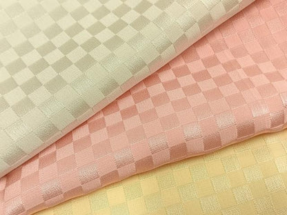 平和屋着物●長襦袢　袷　市松文様　正絹　逸品　AABI1937fy
