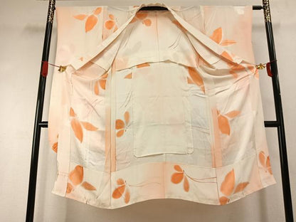 平和屋着物●振袖用長襦袢　無双仕立て　舞蝶文　暈し染め　正絹　逸品　AABI1939fy