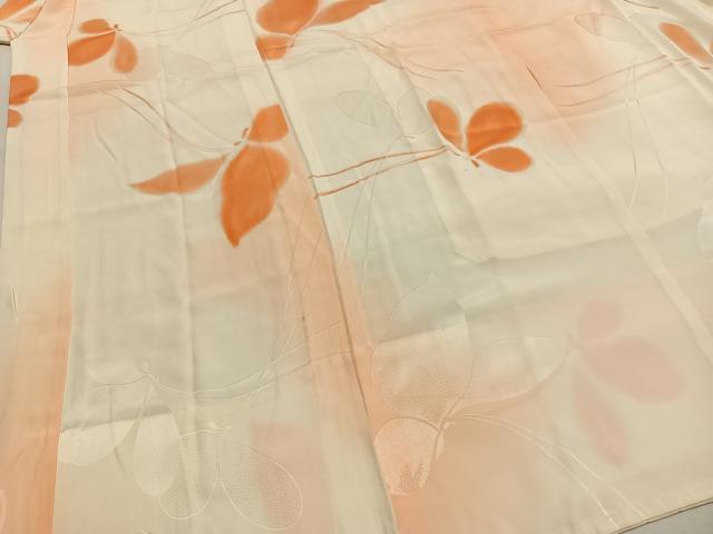 平和屋着物●振袖用長襦袢　無双仕立て　舞蝶文　暈し染め　正絹　逸品　AABI1939fy