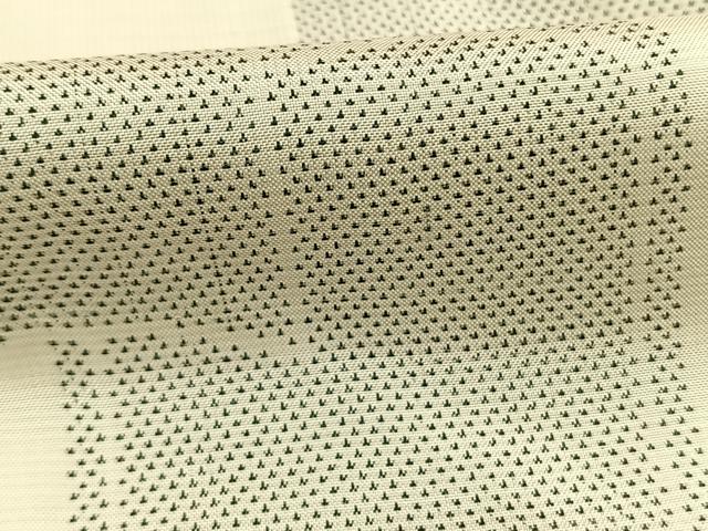 平和屋着物●本場大島紬　白大島　カタス7マルキ　手織　瓦文様　友原織物謹製　証紙付き　正絹　逸品　未使用　AABI1940fy