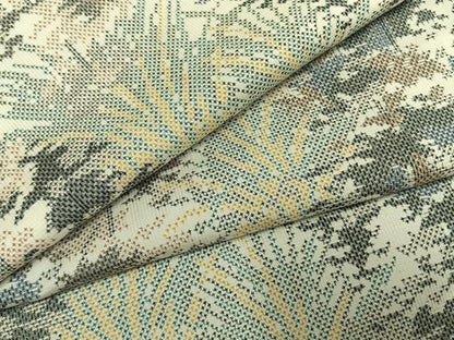 平和屋着物●本場大島紬　白大島　一元7マルキ　草葉文　正絹　逸品　未使用　AABI1942fy