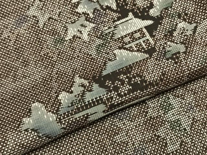 平和屋着物●本場大島紬　一元7マルキ　総絣　風景文　正絹　逸品　未使用　AABI1946fy