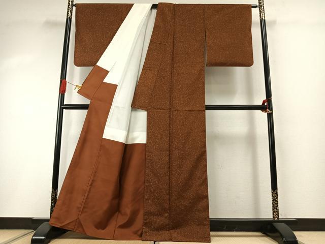 平和屋着物●本場大島紬　染大島　霞文　正絹　逸品　AABI1948fy