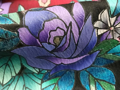 平和屋着物●豪華振袖　花蝶文　暈し染め　金銀彩　正絹　逸品　AABI1950fy
