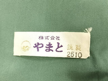 平和屋着物●本場大島紬　カタス7マルキ　草花文　やまと誂製　正絹　逸品　AABI1953fy
