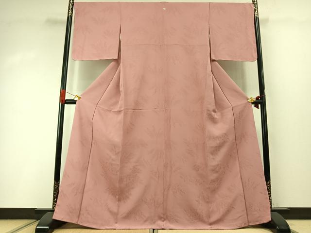 平和屋着物●上質な色無地　草葉地紋　虹色　正絹　逸品　未使用　AABI1955fy