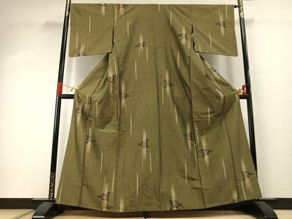 平和屋着物●上質な紬　草花文　正絹　逸品　AABI1958fy