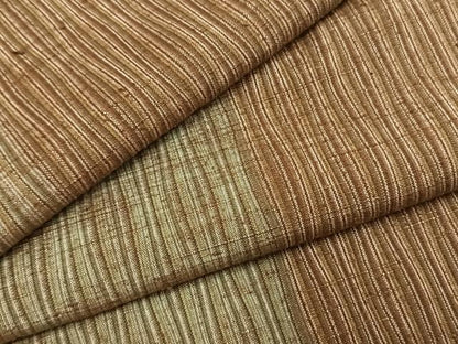 平和屋着物●奥能登紬　間道　反端付き　正絹　逸品　未使用　AABI1961fy