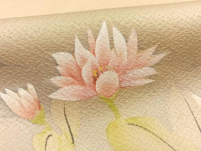 平和屋着物●訪問着　作家物　手描き　草花文　暈し染め　正絹　逸品　AABI1967fy
