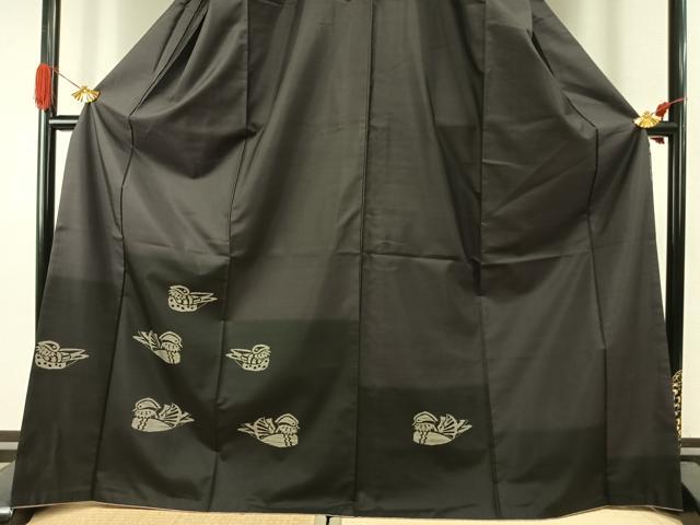平和屋着物●本場大島紬　訪問着　鴛鴦文　正絹　逸品　AABI1968fy