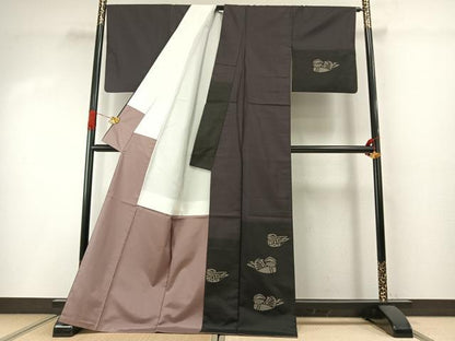 平和屋着物●本場大島紬　訪問着　鴛鴦文　正絹　逸品　AABI1968fy