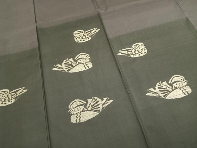 平和屋着物●本場大島紬　訪問着　鴛鴦文　正絹　逸品　AABI1968fy