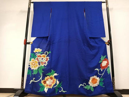 平和屋着物●アンティーク　大正ロマン　色留訪問着　花唐草文　金彩　正絹　逸品　AABI1970fy